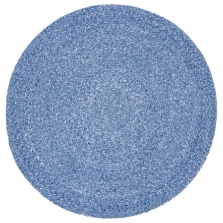 Safavieh 9 x 9 ft. Braided Round Rug; Blue BRD800M-9R